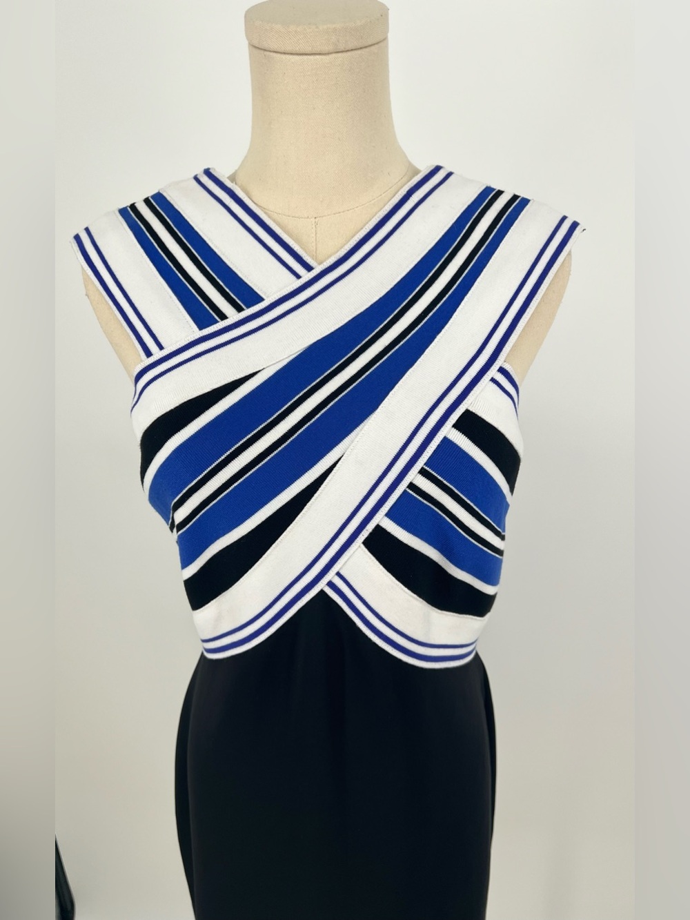 Tadashi Shoji Dara Striped Halter
Neoprene Dress | L - Picture 3 of 11